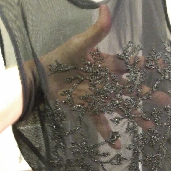 sleeves body suit, glamorous with sequins - Picture 4 of 4